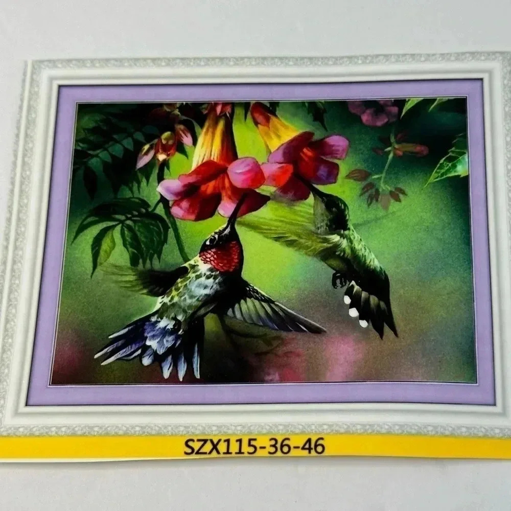 Crosstitch kit, hummingbird pattern, was opened and never used